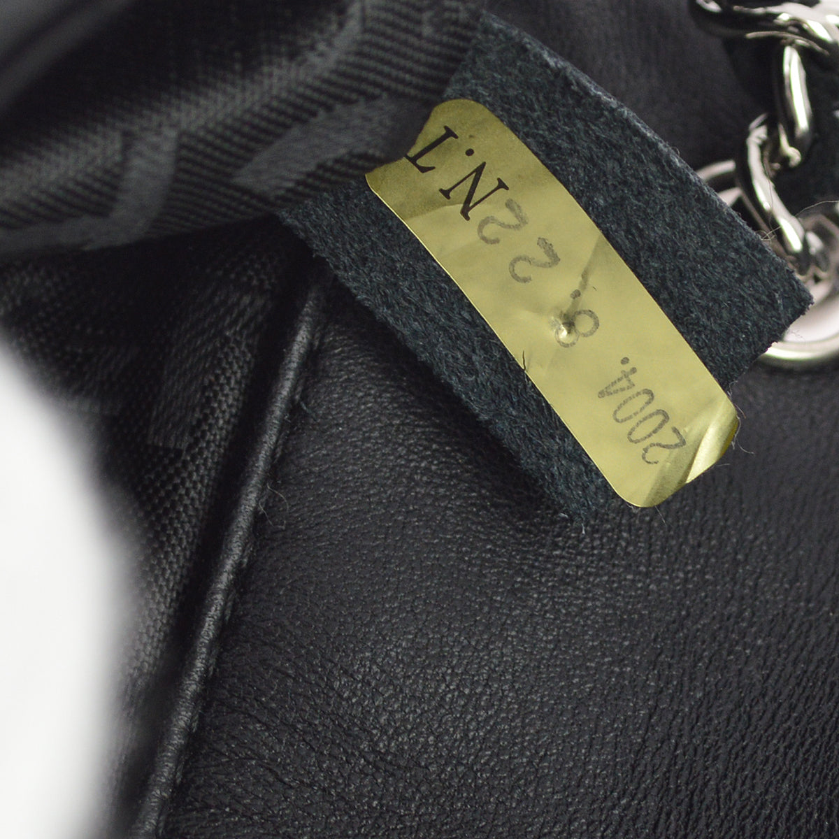 Chanel Black Satin Choco Bar Single Chain Shoulder Bag