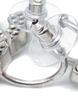 Chanel Dangle Pierced Earrings Silver 03P