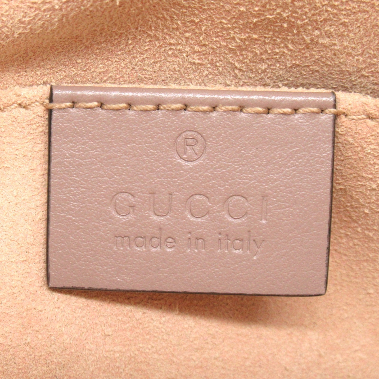 Gucci Chain Shoulder Shoulder Bag Leather  Pink / Beige 448065