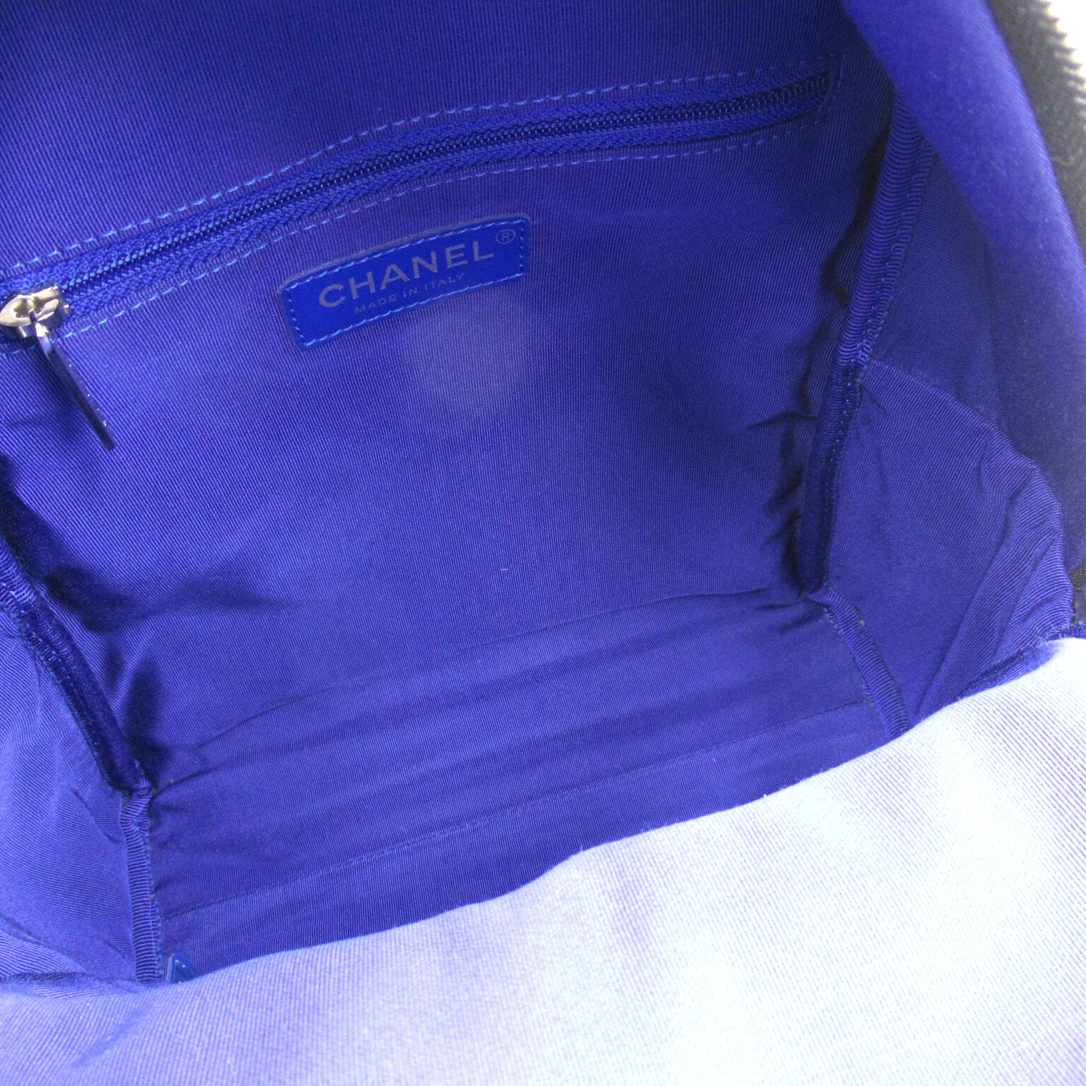 CHANEL CHANEL Cruise Line Rucksack Rucksack Backpack Bag  Canvas Blue / Black Rucksack BRANDOFF