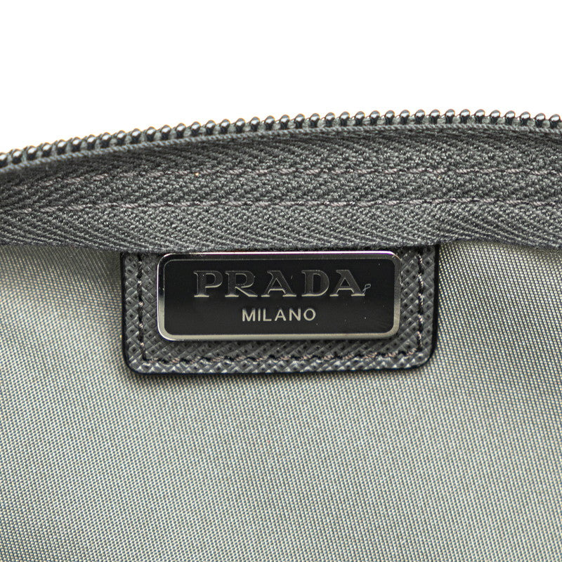 Prada Triangle Logo  Portech Accessory Portch Grey Nylon  Prada ()
