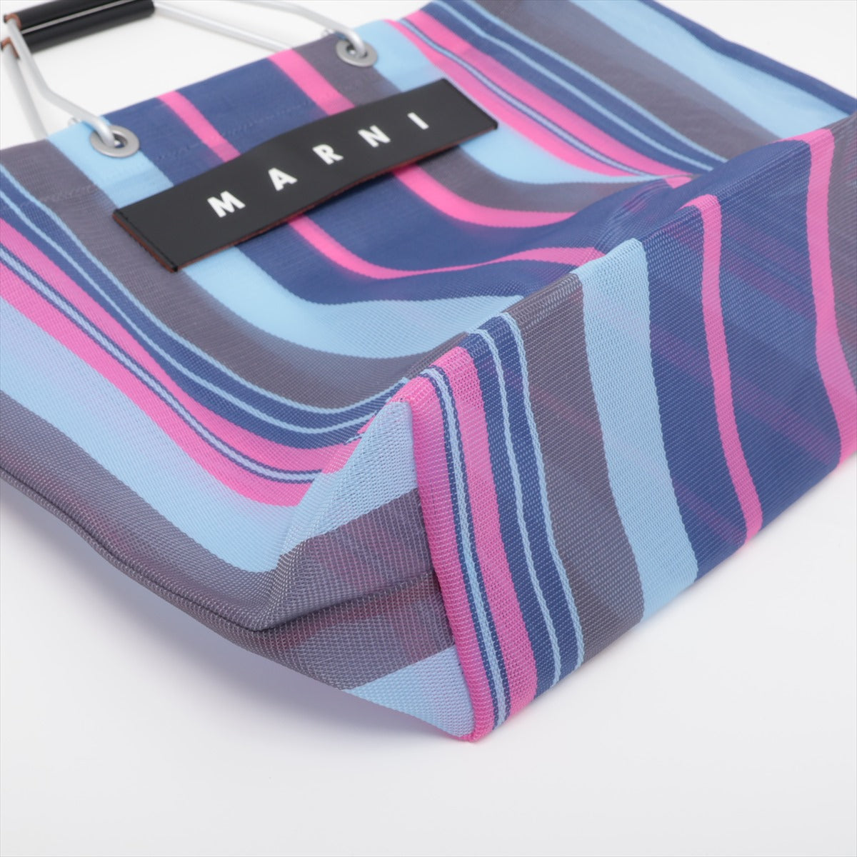 Marni Flower Cufflinks  Vinyl Tote Bag Multi-Color