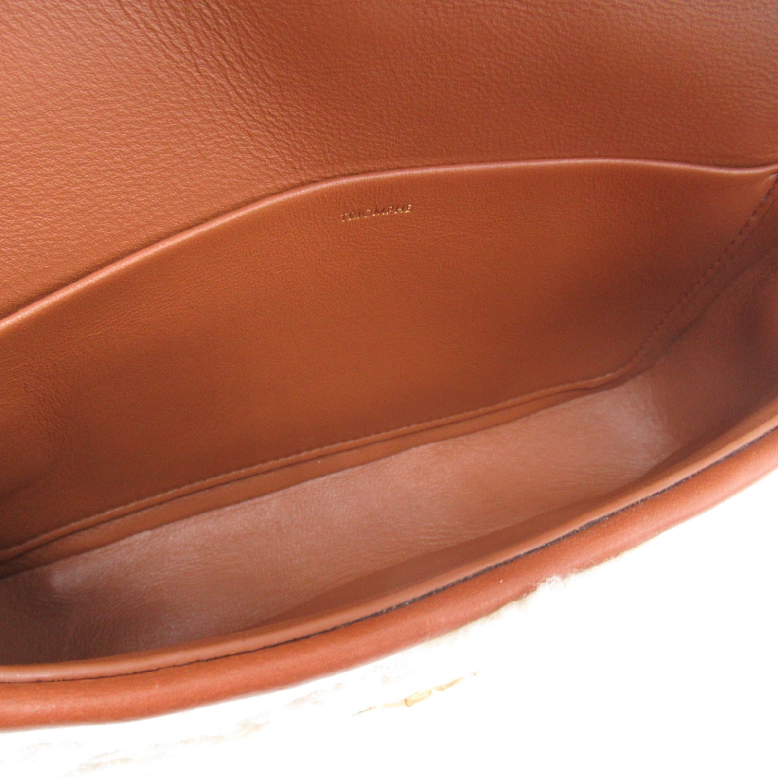 Celine Celine Shoulder Bag Shoulder Bag Leather Sealing  White  Natural/Tan 194143ESJ02NT