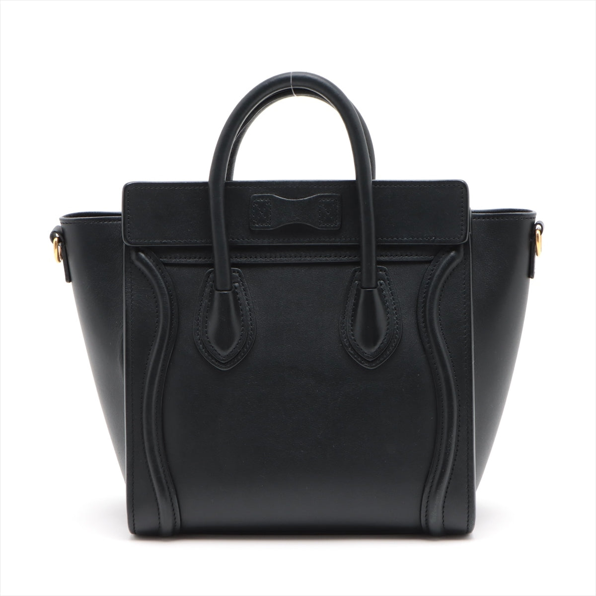Celine Luggage Nano per Leather 2WAY Handbag Black Lagoon