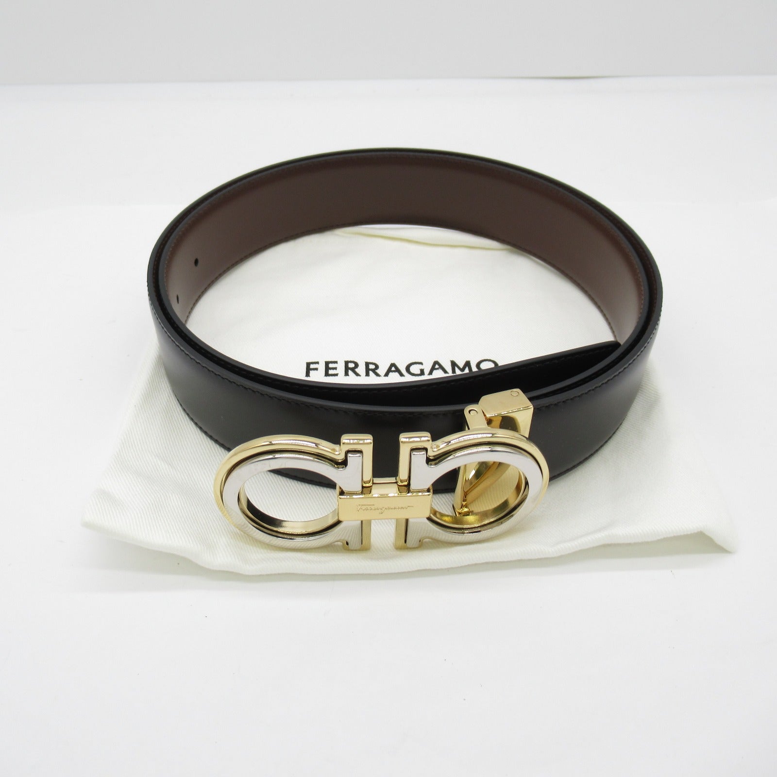 Salvatore Ferragamo Belt Belt Clothes For Mens Black/Brown 67A254764187C100