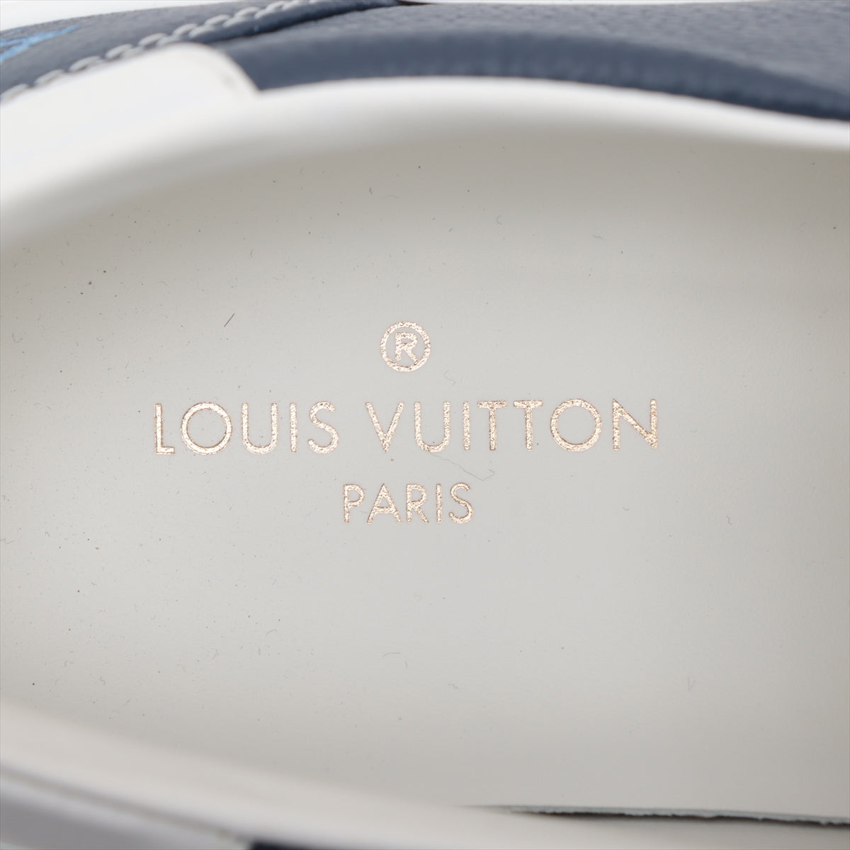 Louis Vuitton LV Original Line 21 Year PVC  Leather Slippon 5  Navyx × White LD0211 Monogram Insole Marked Family Selling Goods