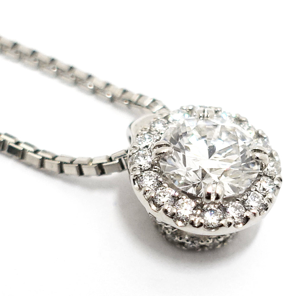 Pt850 Pt900 diamond 0.71ct 0.20ct D-FL-3EX one-piece 1P necklace pendant high-end large-piece jewelry