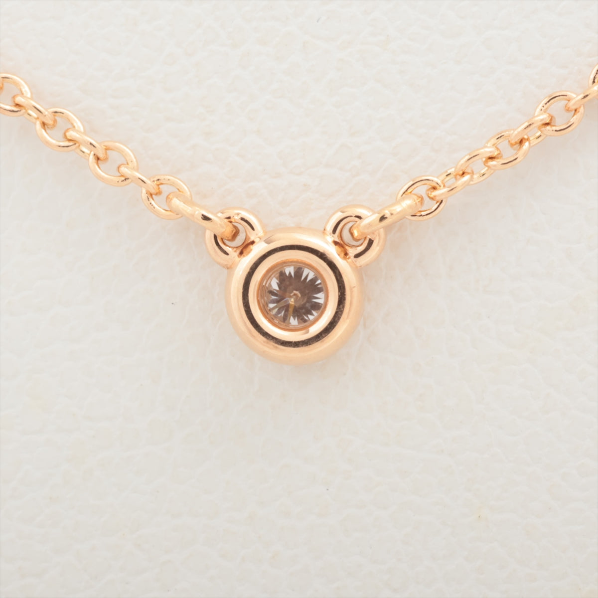 Tiffany Bazaar 1P diamond necklace 750 (PG) 2.1g diameter approximately 3.76mm