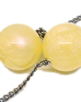 Chanel Artificial Pearl Silver Chain Necklace White 99P
