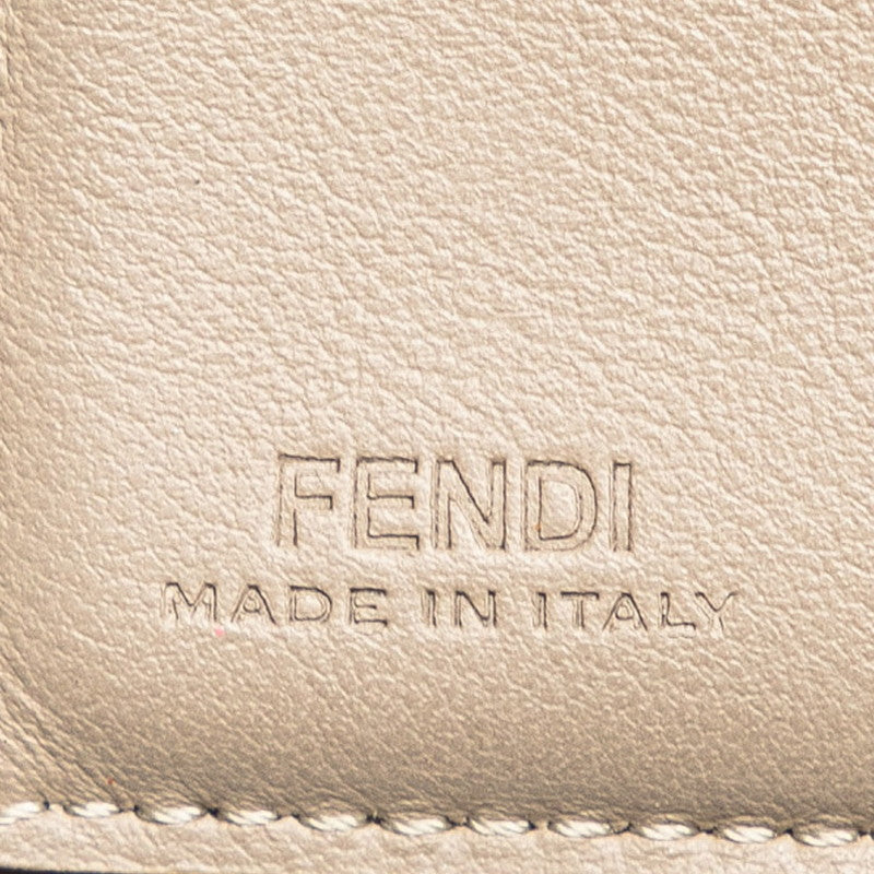 Fendi Picabu Three Fold Wallet Compact Wallet 8M0426 Gr Leather  Fendi