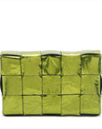 Bottega Veneta Maxi Inlet Padette  Leather Shoulder Bag Green