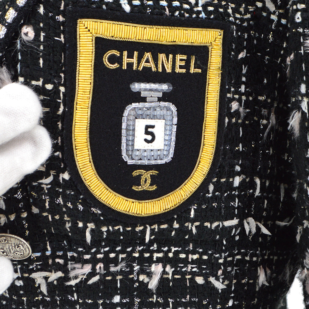 Chanel 2005 Cruise coat of arms double-breasted tweed coat 