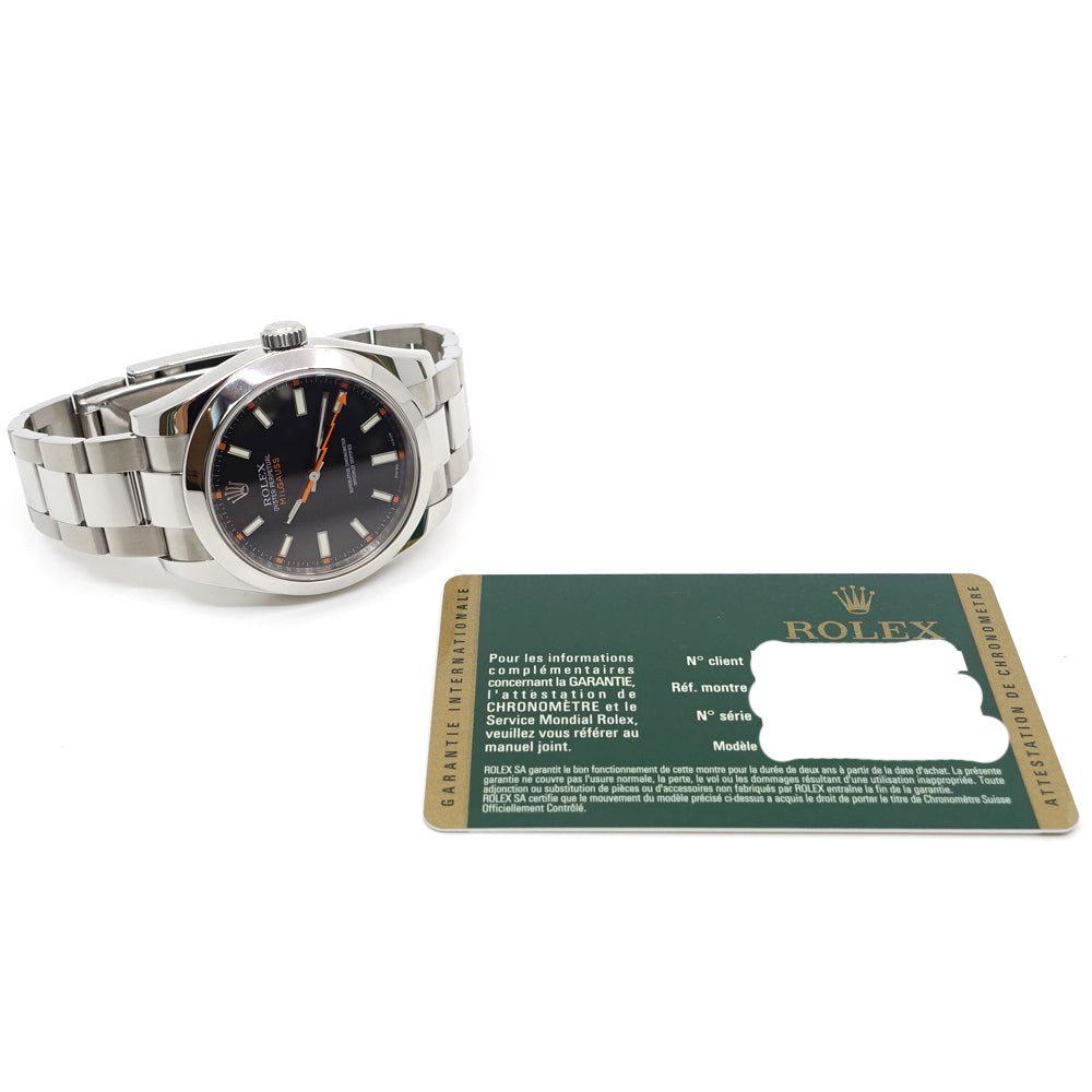Rolex Milgaus 116400 Black V SS Automatic Rolling  Watch 2013