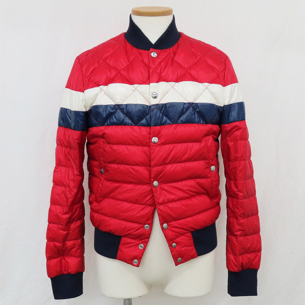 Moncler ITINER Down Jacket 53279 Red  White × Naive Size 1 Nylon Killing    Unisex