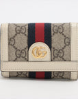 Gucci GG Marmont 644334 PVC  Leather Compact Wallet Beige