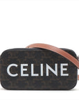 Celine f Horizontal Portefolio PVC Shoulder Bag Brown