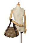 Gucci GG Canvas Horse Kit Tote Bag 162900 Beige Brown Leather Canvas  Gucci