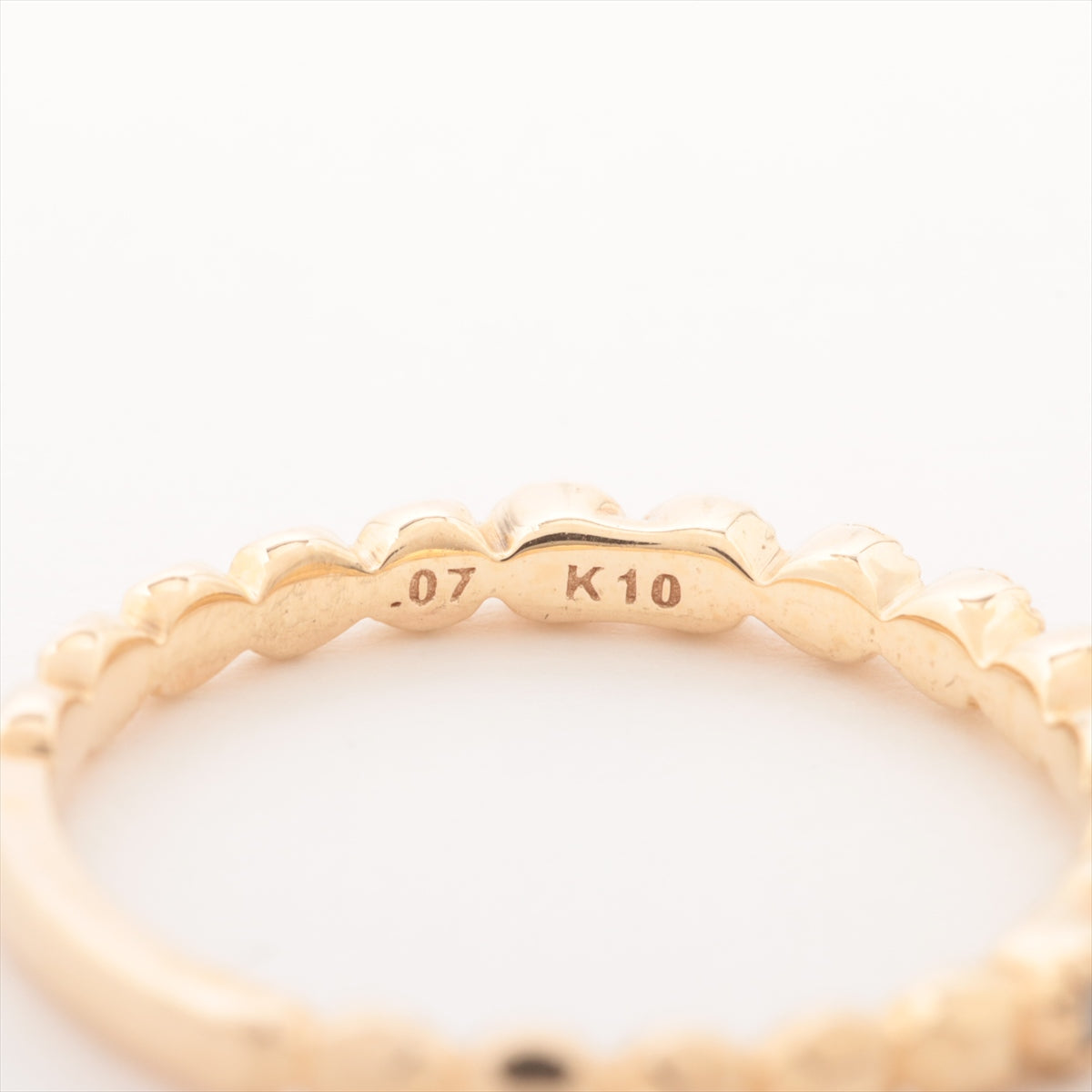 Agat Diamond Ring K10 (YG) 0.9g 0.07 E