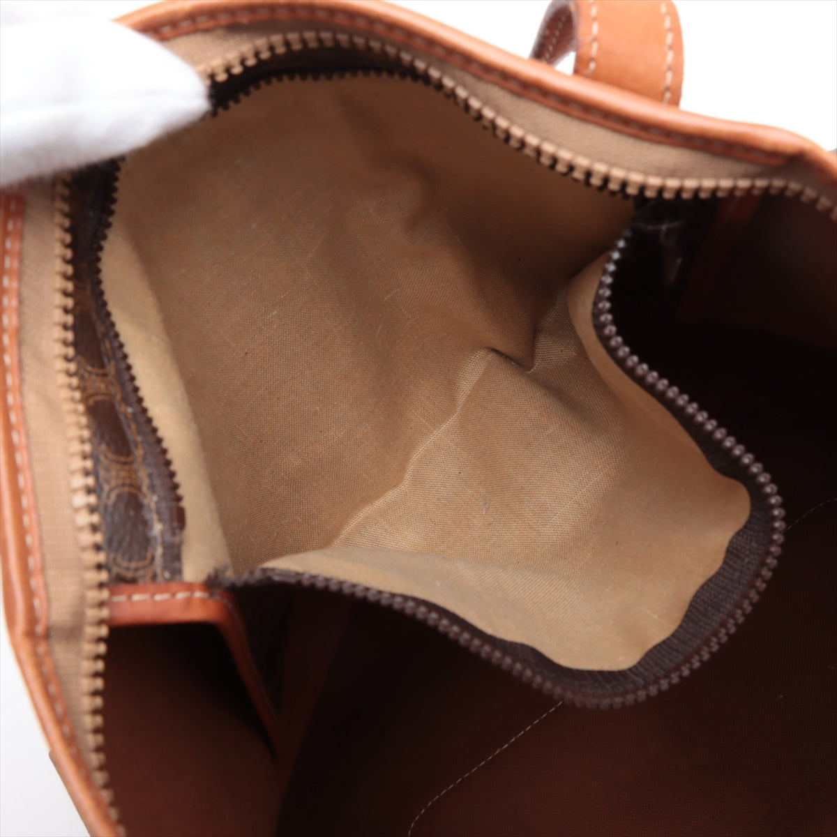 Celine Macadam PVC Leather Tote Bag Brown