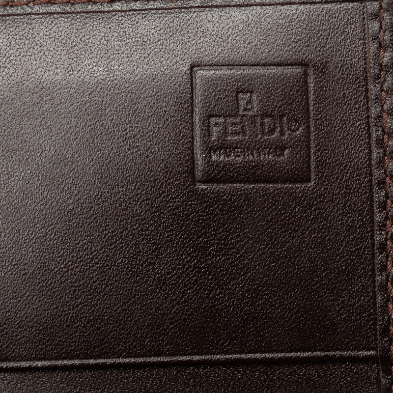Fendi Zucca Long Wallet 30851 Brown Canvas Leather  Fendi