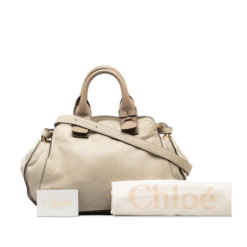 Chloe Portee Epolet Handbag 3S1173 Beige Leather  Chloe