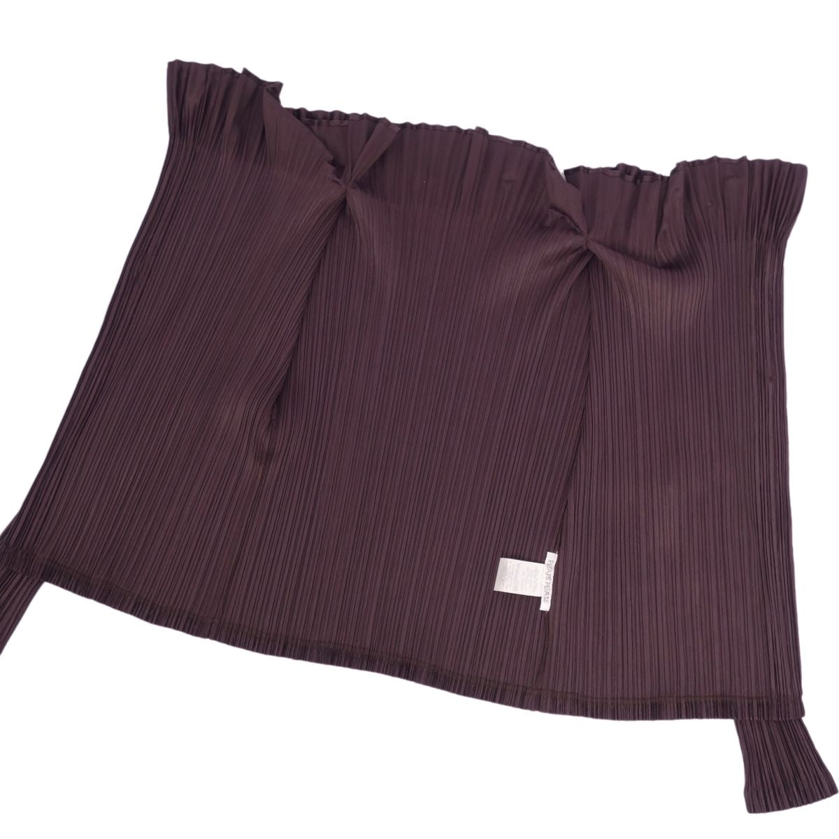 Issey Miyake Pleated CARDIGAN LONGSLEEVE PRET TOPS LADY 4 (equivalent to XL) Bordeaux  CARDIGAN LONGSLEEVE LONGSLEEVE LADY 4 (equivalent to XL) Bordeaux Bordeaux