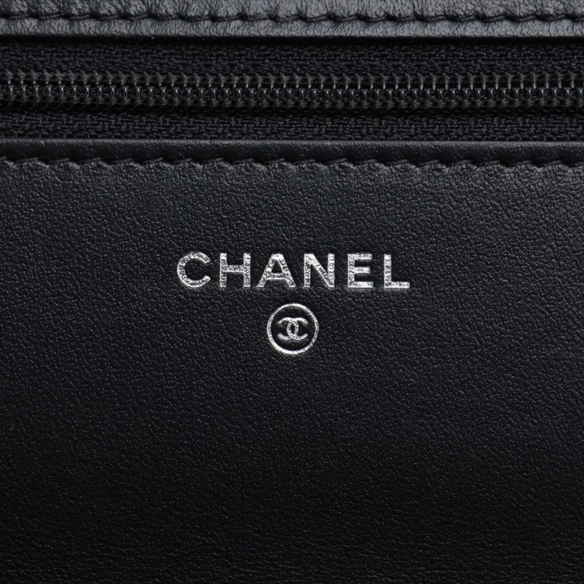 Chanel 2.55 Vintage  Chain Wallet Black Black G