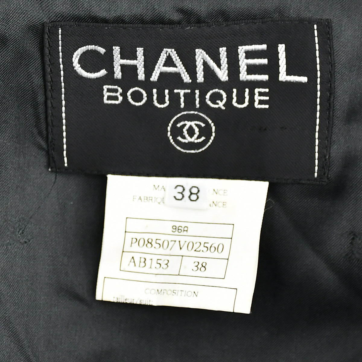 Chanel Double Breasted Jacket Gray 96A 