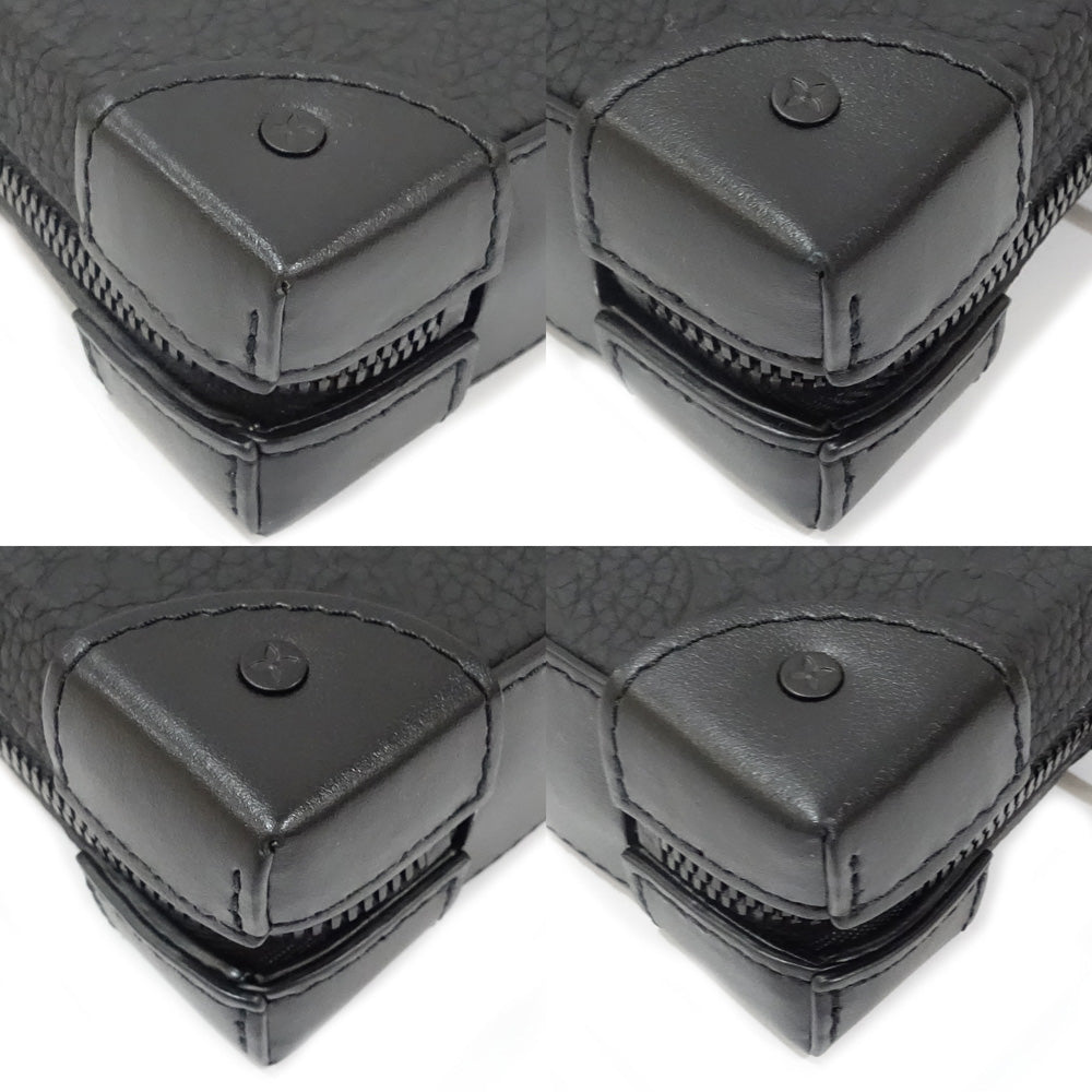 Louis Vuitton Wallet M80224 Black Leather Clutch Bag  Wallet