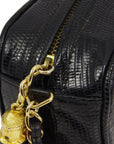 Chanel * 1986-1988 Black Lizard Mini Camera Bag