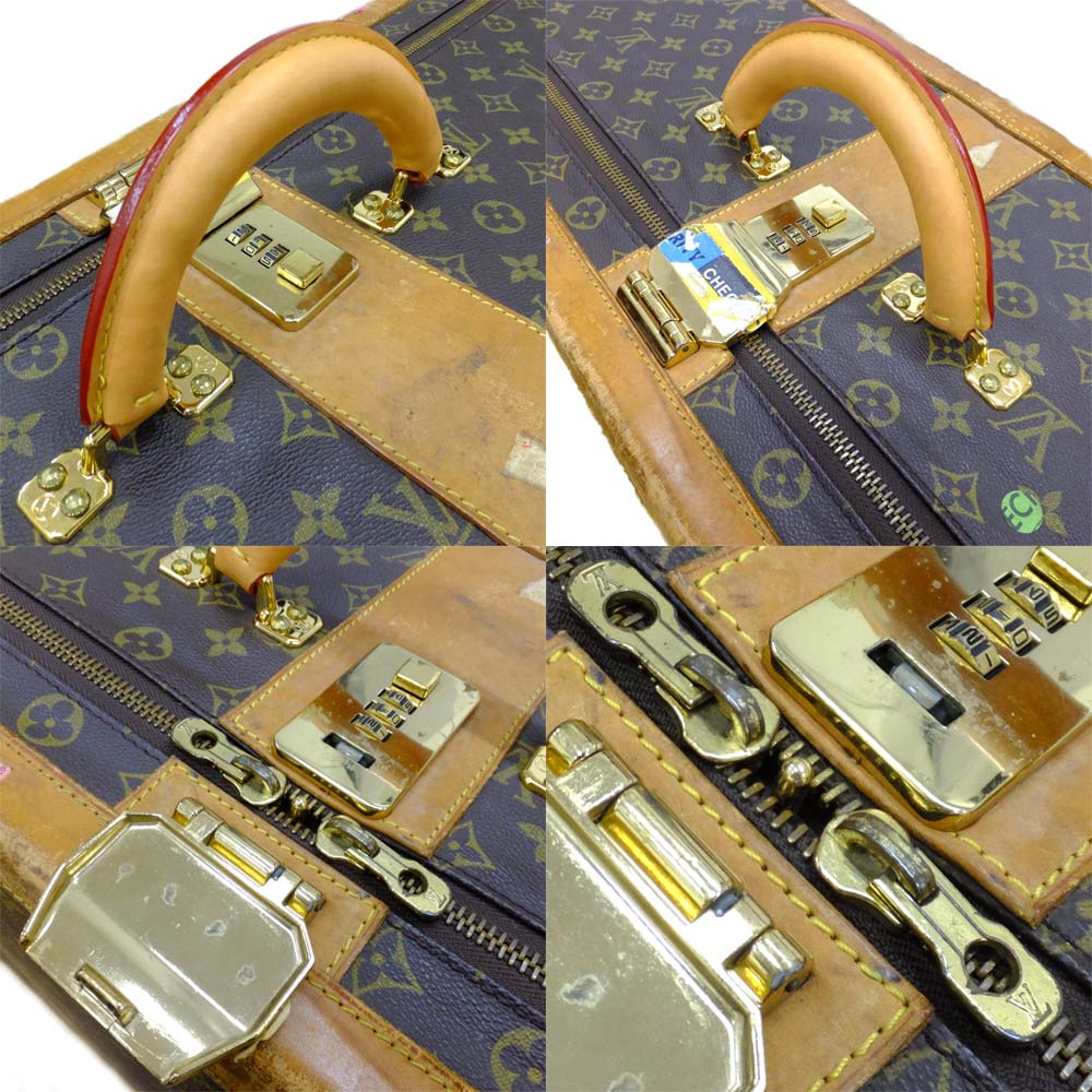 Louis Vuitton Stratos 80 Trunk M23232 Monogram Brown G  Leather Canvas Dial Lock Travel Bag