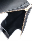 Bottega Veneta Maxine Introduction Leather Compact Wallet Black
