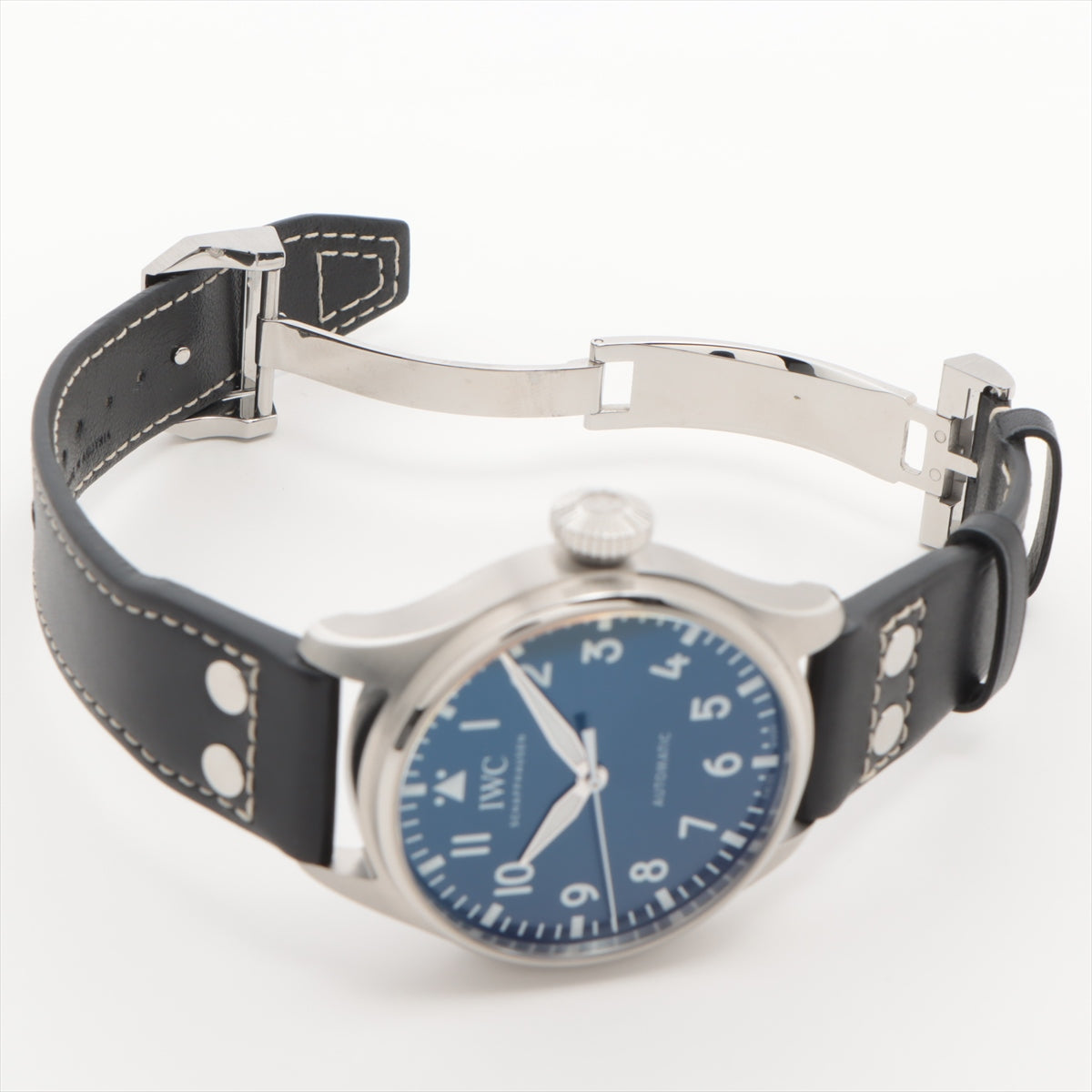 IWC Big Pilot Watch IW329303 SS Leather AT Blue Screensaver