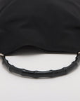 Prada Bamboo Nylon Handbag Black