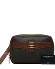 Dunhill Clutch Bag Second Bag Brown G PVC Leather Men Dunhill Ginestone