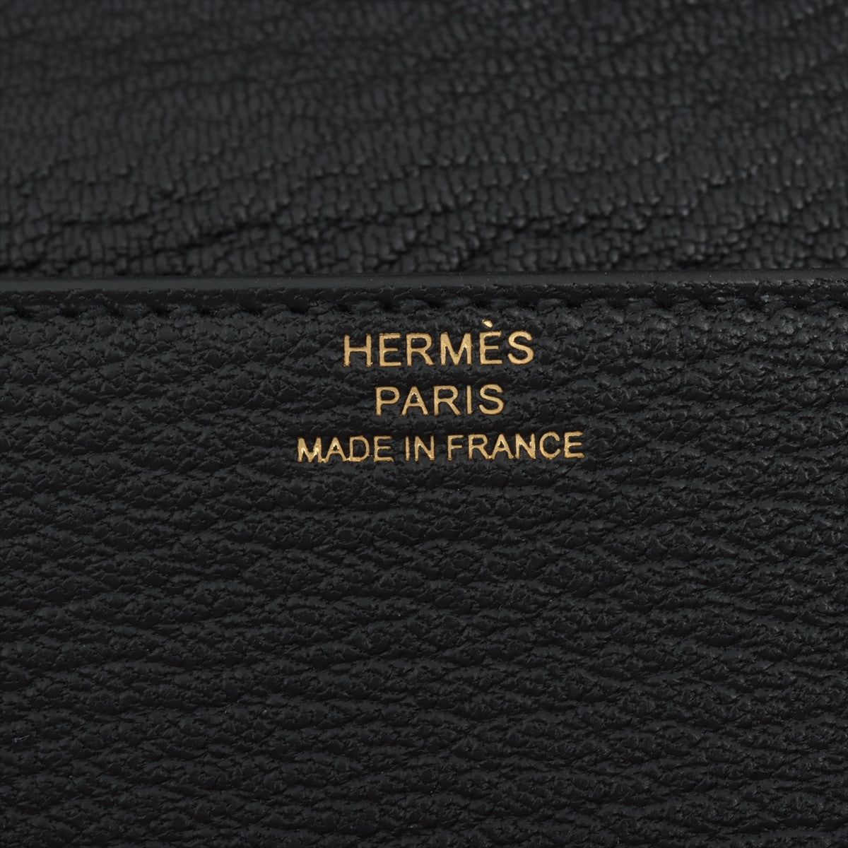Hermes Lawrence Shepherd Mizor Compact Wallet Black Gold