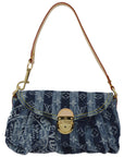 Louis Vuitton 2006 Mini Pleaty Handbag Monogram Denim Blue M95333