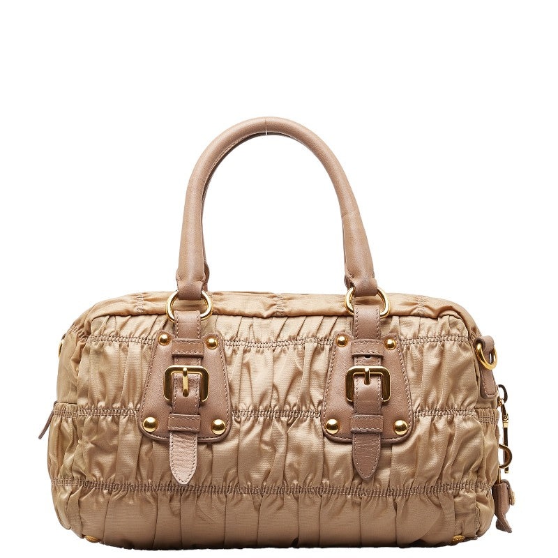 Prada Gaze Handbag 2WAY Beagle Nylon Leather  Prada
