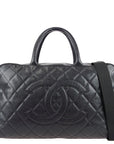 Chanel * 2003-2004 Bowling Bag 50 Black Caviar