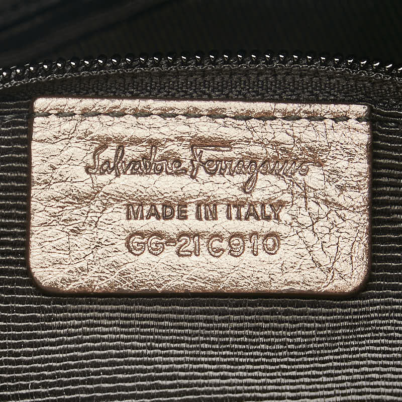 Salvatore Ferragamo Gantsini One-Shoulder Bag GG-21 C910 Bronze G Leather  Salvatore Ferragamo