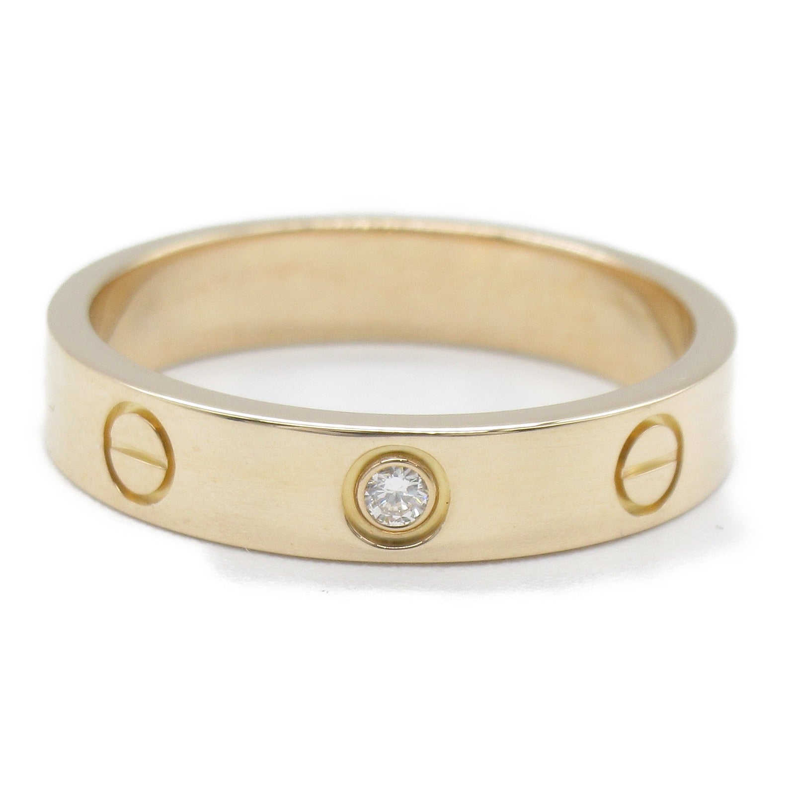 Cartier Cartier Mini 1P Diamond Ring Ring Ring Jewelry K18 (Yellow G) Diamond  Cleaner