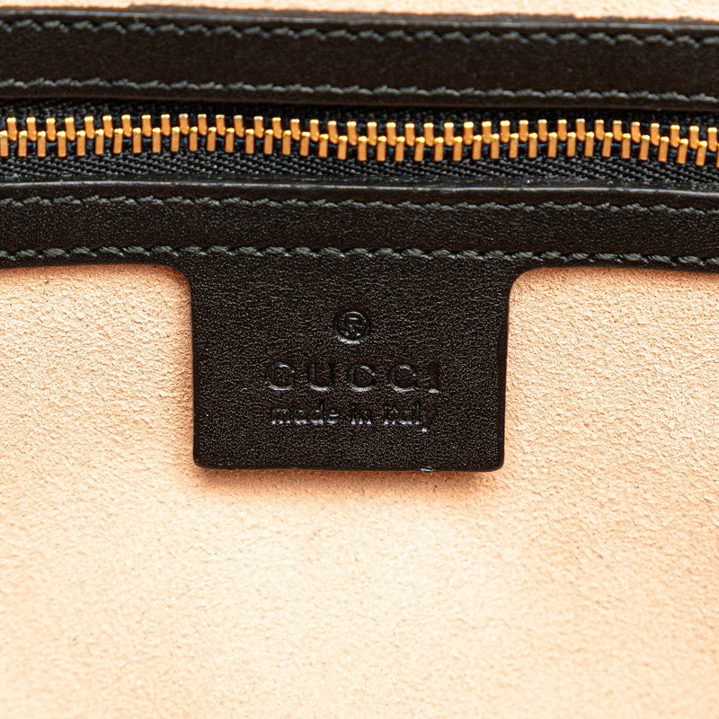 Gucci Bamboo Nime Fair Small Handbag Shoulder Bag 2WAY 453767 Black Leather  Gucci
