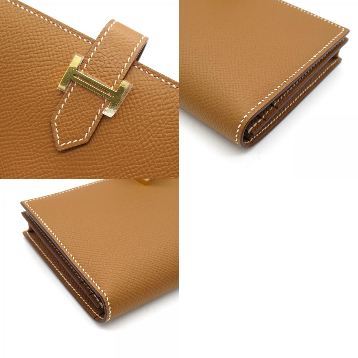 Hermes sfra G Twin Folded Wallet Twin Folded Wallet Leather Wallet Epsom  Brownian