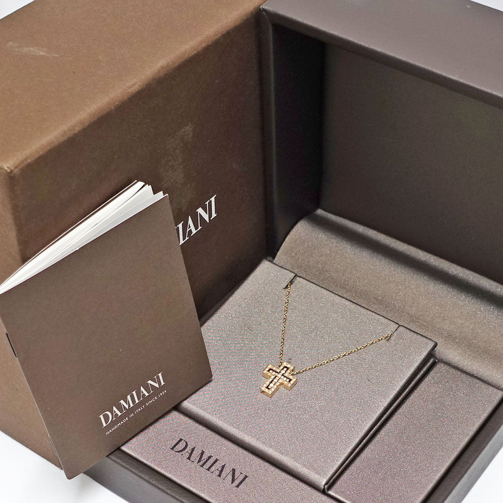 Damiani K18PG Belepoc Diamond Cross Necklace XXS 750PG Jewelry Others 20083570