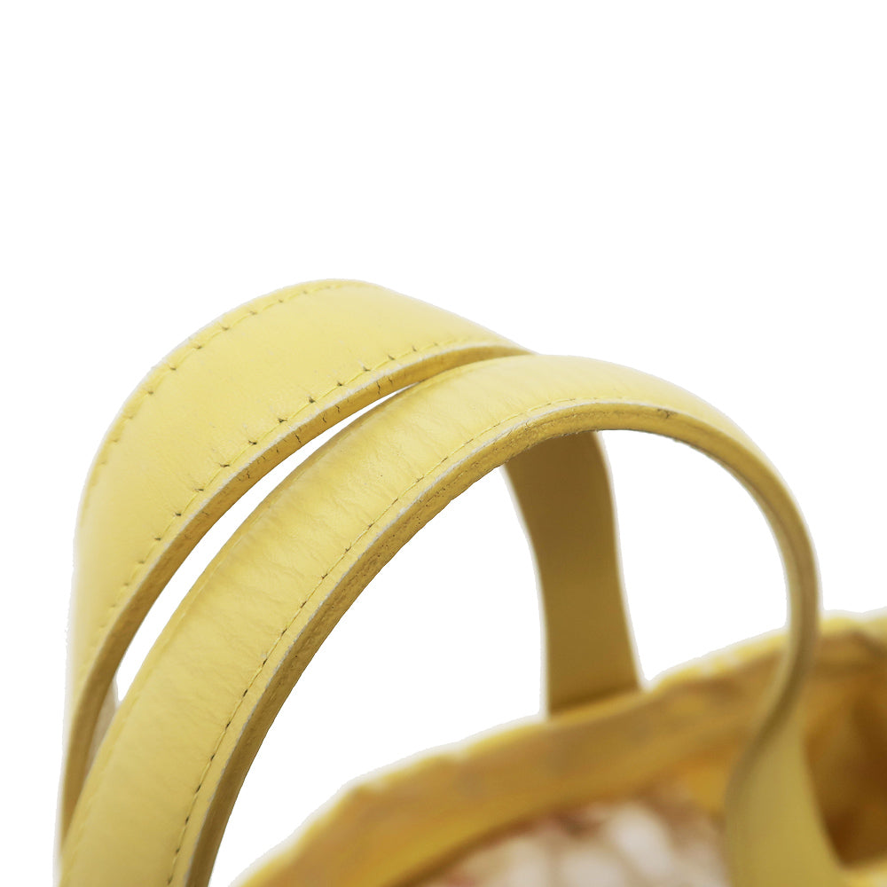 Chanel New Loveel Line Toot MM Handbag Yellow Yellow Shoulder