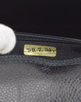 Chanel 1997-1999 Logo Handbag Black Caviar