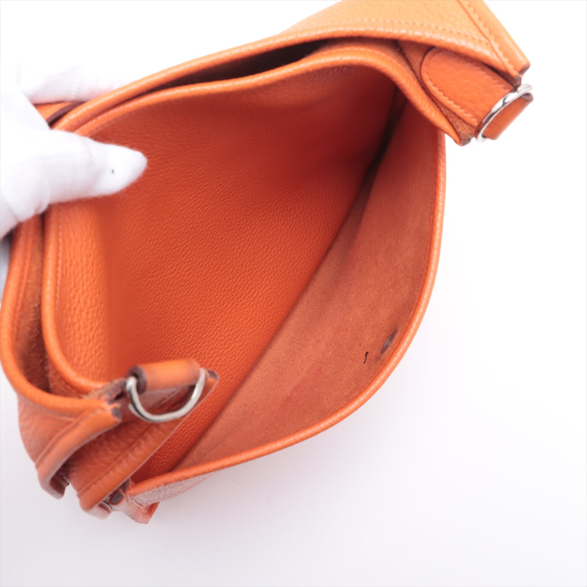 Hermes Evelyn 3PM clemance Orange Silver G  P2012