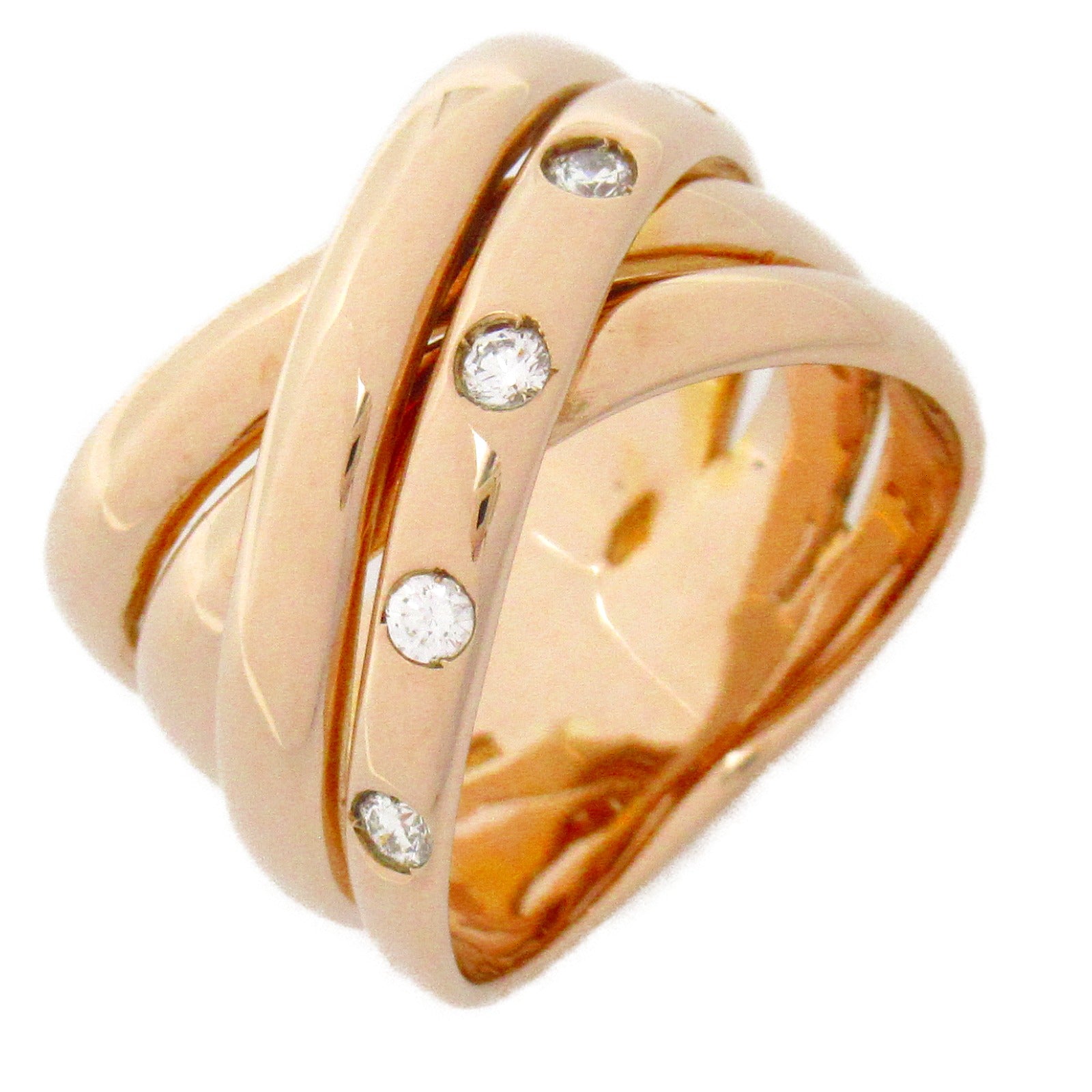 Ponte Vecchio Diamond Ring Ring Ring Ring Jewelry K18PG (Pink G) Diamond  Clearance