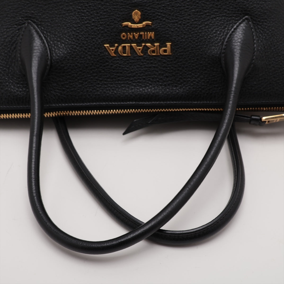 Prada Viterodino Leather 2WAY Handbag Black