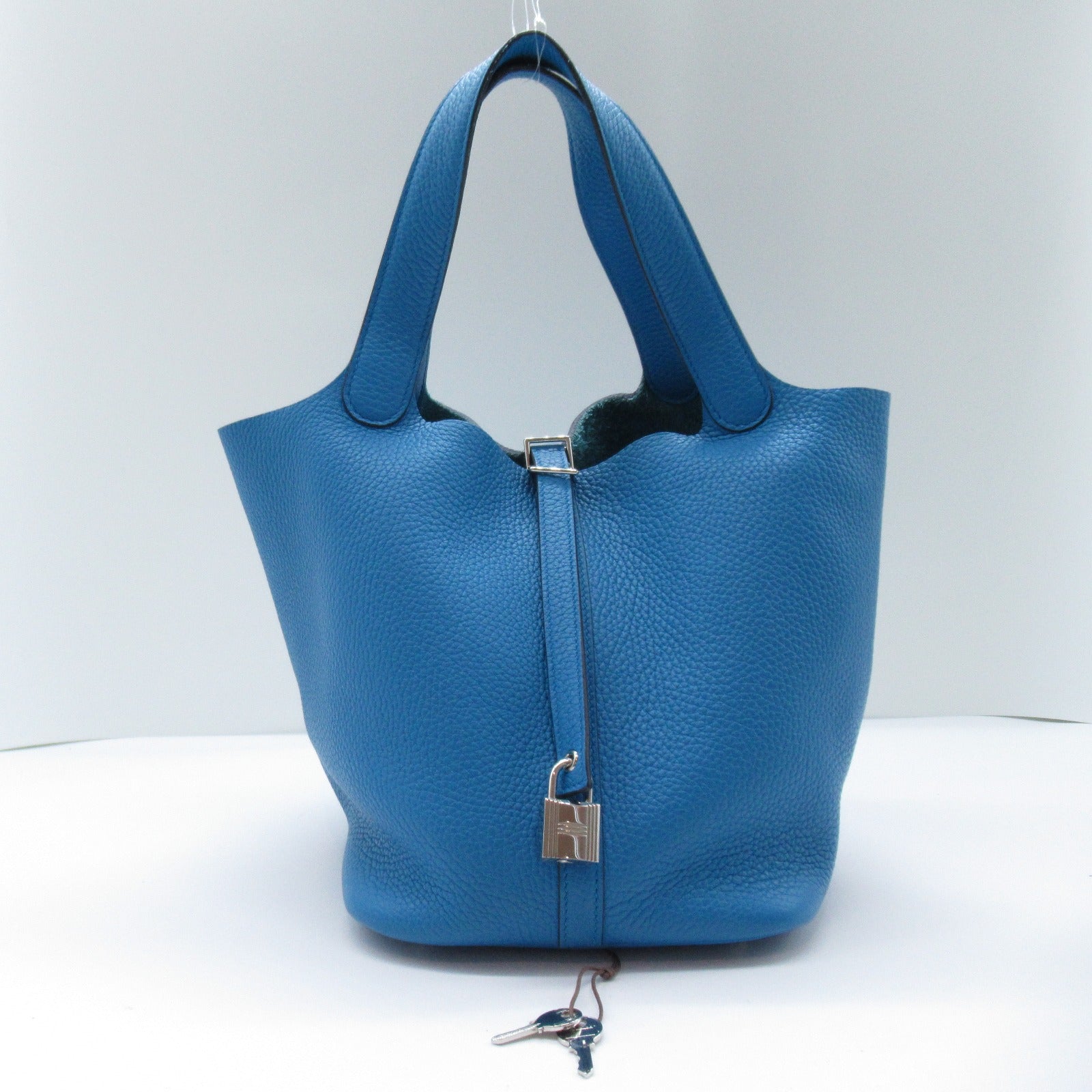 Hermes Picotin Lock MM Blue Paradise Tote Bag
